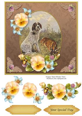 Vintage Dog Special Day 7x7 Cf
