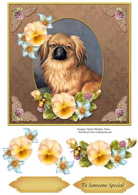 Vintage Dog Someone Special 7x7 Cf
