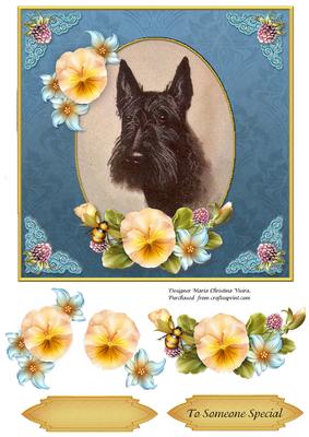 Vintage Dog Someone Special Blue Cf