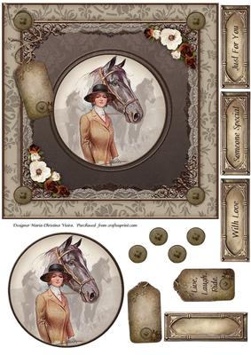 Vintage Horse 7x7 Card Front 2