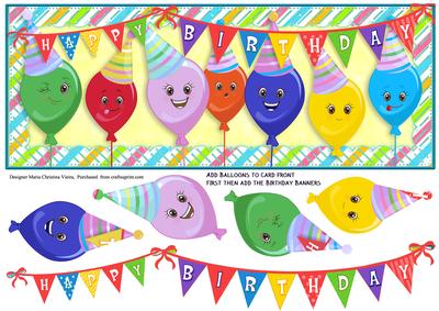Lg Dl Card Front Balloon Concert for Boys
