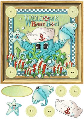 Welcome Baby Boy Card Front Yellow