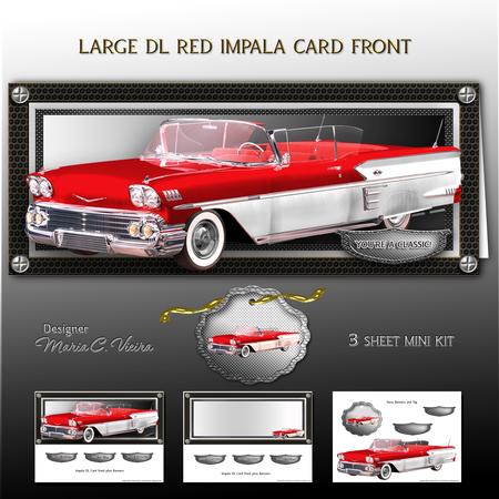 Lg. Dl Red Impala Card Front Kit
