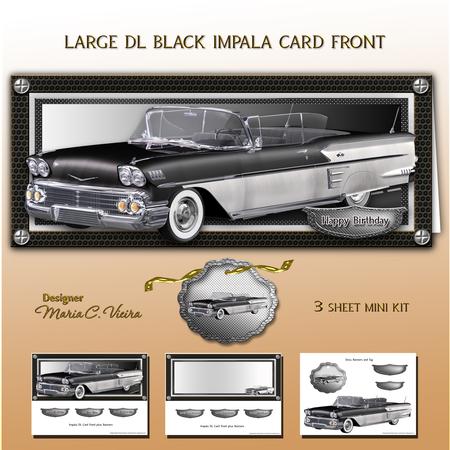 Lg. Dl.black Impala Card Front Kit