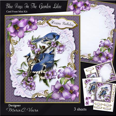 Blue Jays in the Garden 6x8 Lilac Kit