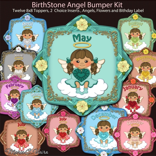 Birthstone Angels in Colors Bumper Kit