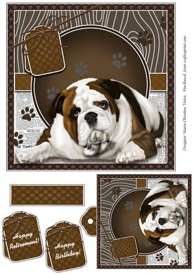 Luv My Bulldog 7x7 Card Front