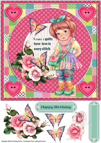 Nanas Quilts 8x8 card front