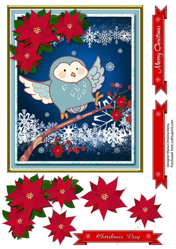 Christmas Owl 1 Card Front 