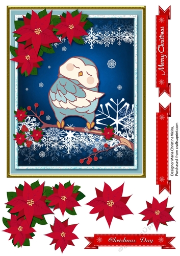 Christmas Owl 2 Card Front 
