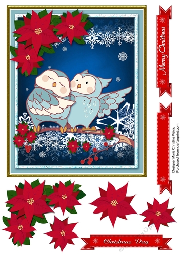 Christmas Owl 3 Card Front 