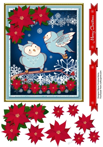 Christmas Owl 5 Card Front