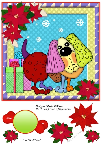 Raggy Xmas Dogs Sheet 1