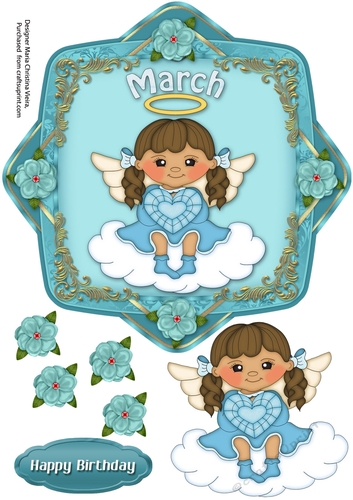 March Birthstone Topper