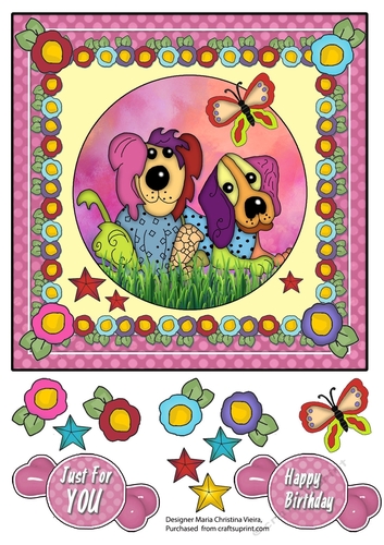 Pink Rag Dog 9 Card Front