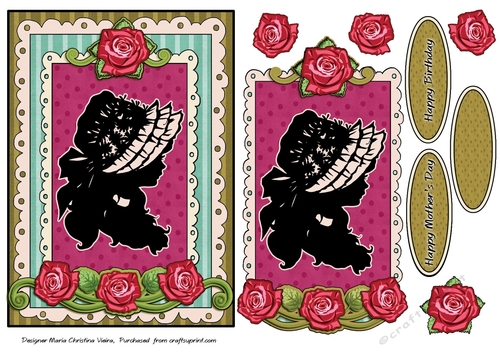 Lady Silhouette Card Front 3