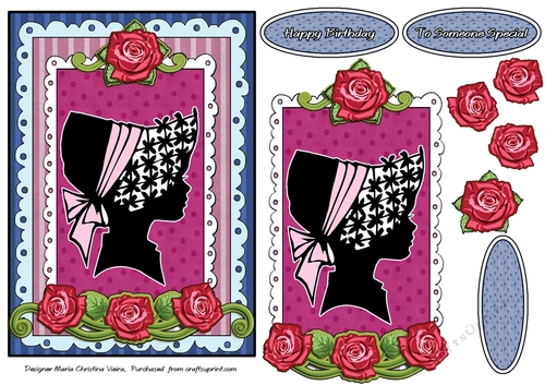 Lady Silhouette Card Front 4