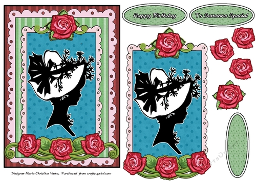 Lady Silhouette Card Front 5