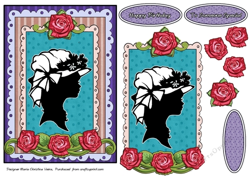 Lady Silhouette Card Front 6