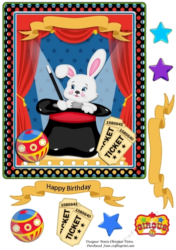 Circus Fun 6x8 Card Front 10