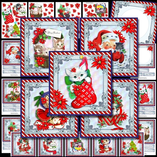 Christmas Kittens 15 Sheet Bumper Kit