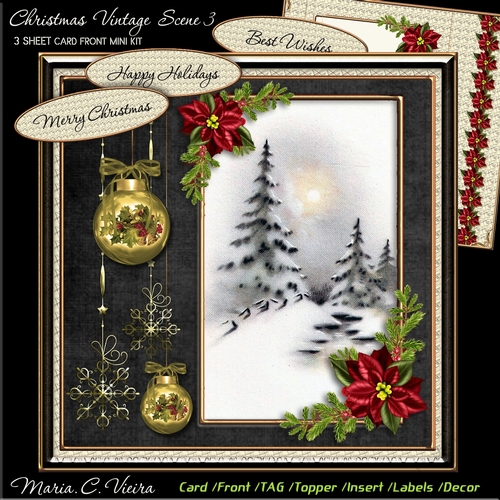 Christmas Vintage Scene 3