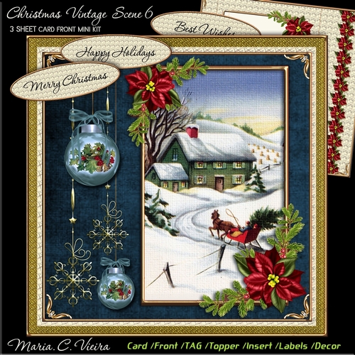 Christmas Vintage Scene 6 