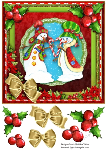 Vintage Christmas Card Front Friends 
