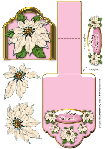 Bubble Gum Poinsettias Mini Easel