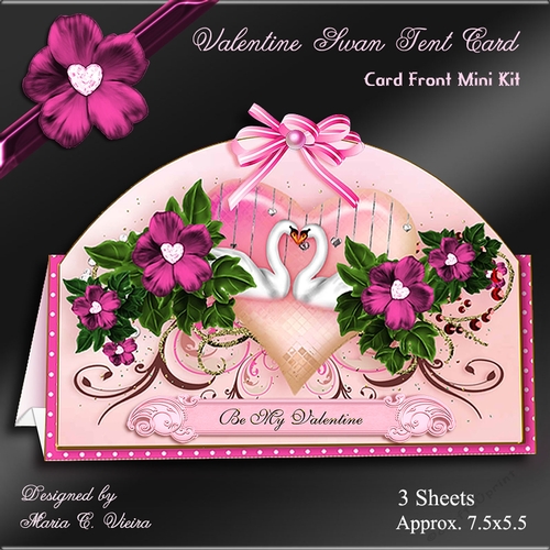 Valentine Swan Tent Card 