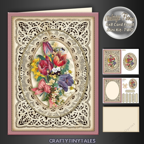 Vintage Floral 6x8 Card Front Kit 2
