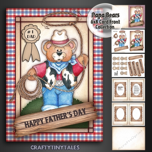 Papa Bears 6x8 Card Front Mini Kit  2