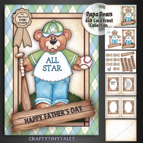 Papa Bears 6x8 Full Card Mini Kit  6