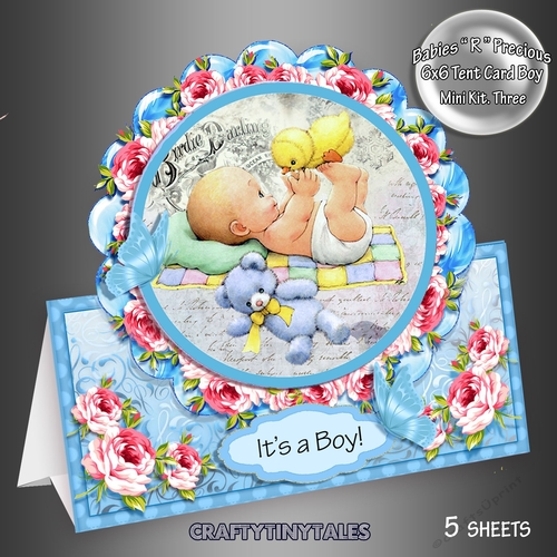 Babies R Precious Boy Tent Card Kit.3