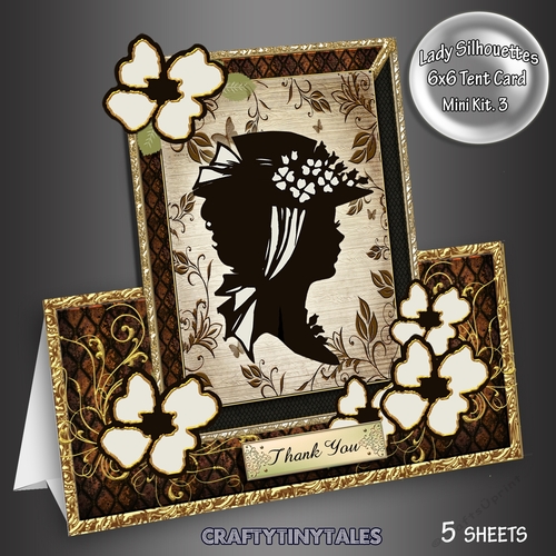 Lady Silhouettes Tent Card 3