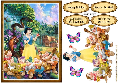 Snow White Card Front Sheet 1