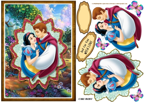 Snow White Card Front Sheet 4