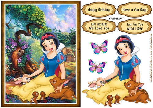 Snow White Card Front Sheet 7