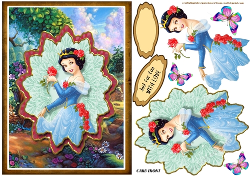 Snow White Card Front Sheet 8