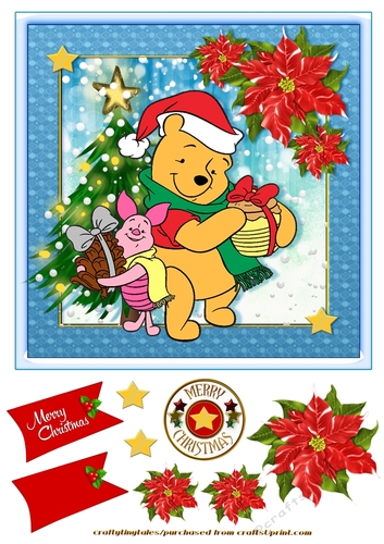 Christmas With Pooh Card Front 2