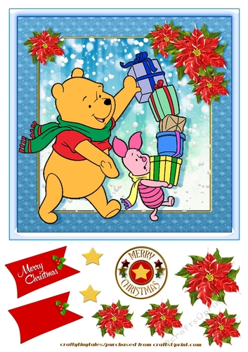 Christmas With Pooh Card Front 3