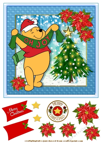 Christmas With Pooh Card Front 4