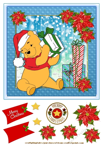 Christmas With Pooh Card Front 5