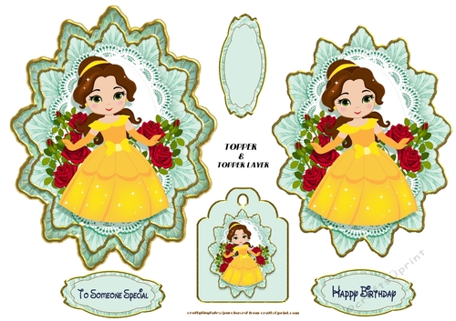 Shaped Princess Doll Topper 4