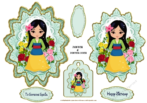 Shaped Princess Doll Topper 6