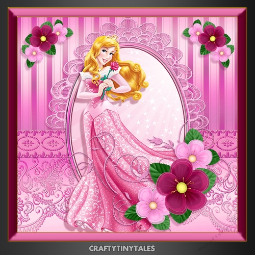 Princess Cameo Satin Card Front Kit. 6
