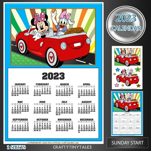 2023 Calendar Mickey Rides Kit-2
