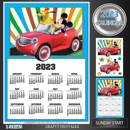 2023 Calendar Mickey Rides Kit-3