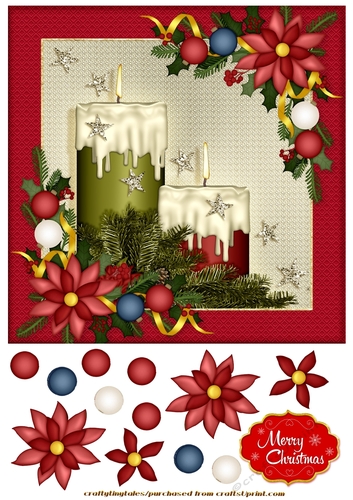 Christmas Decoration 8x8 Card Front 2