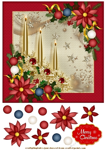 Christmas Decoration 8x8 Card Front 4